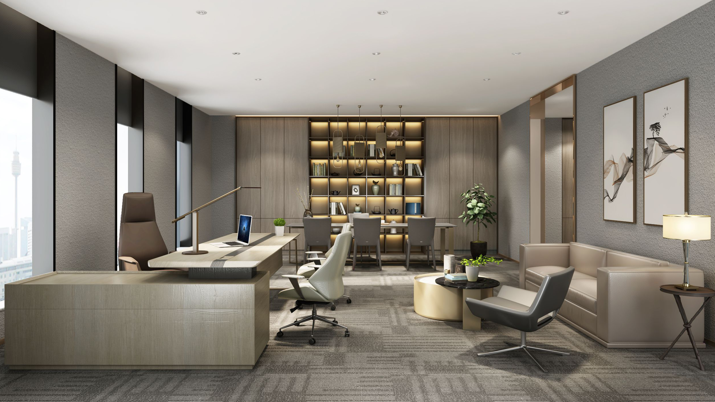 老板、董事长、总经理办公室装修注意事项(图2) 巢湖英和办公室1.jpg