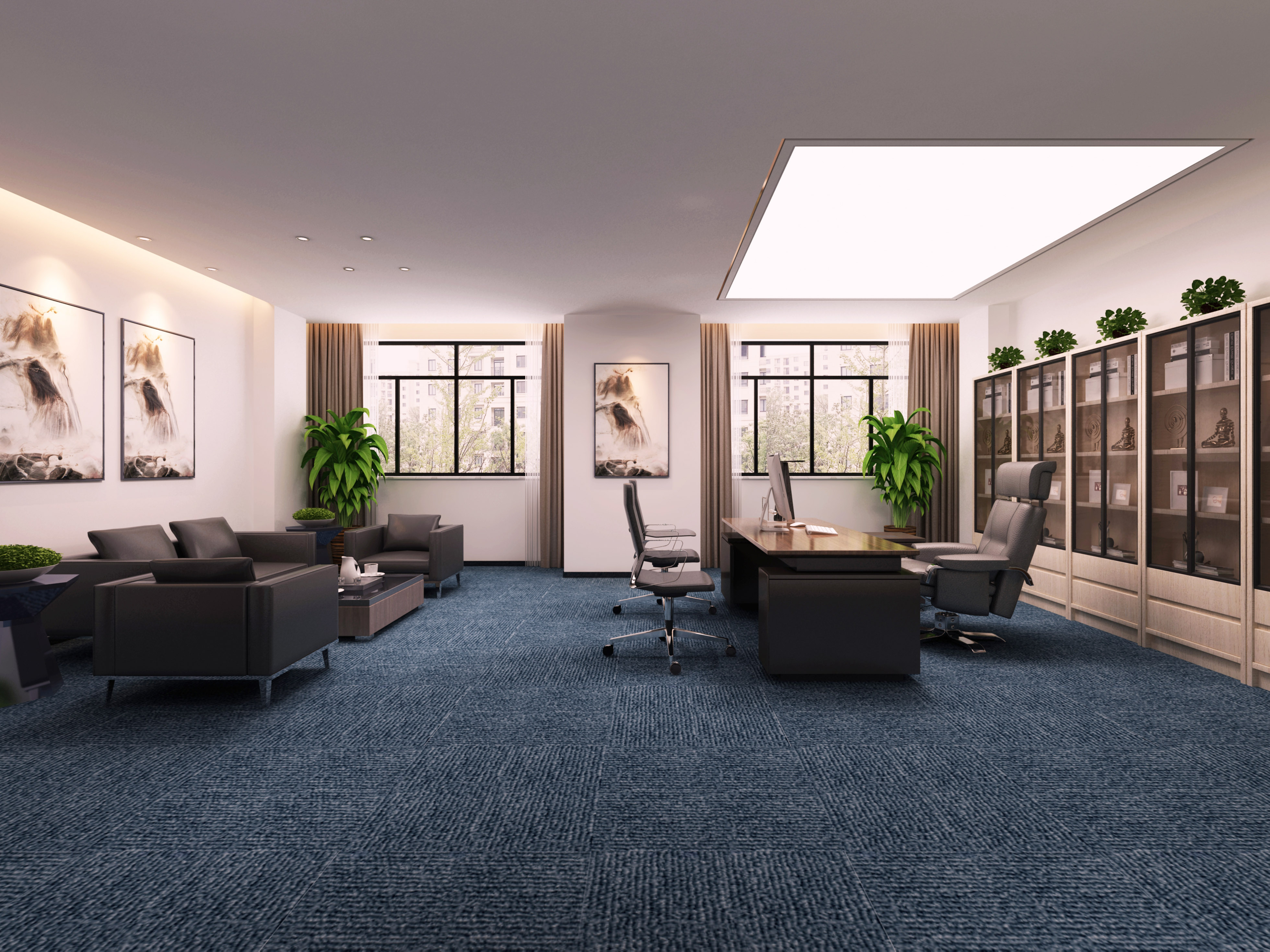 老板、董事长、总经理办公室装修注意事项(图3) 华星智能经理办公室.jpg