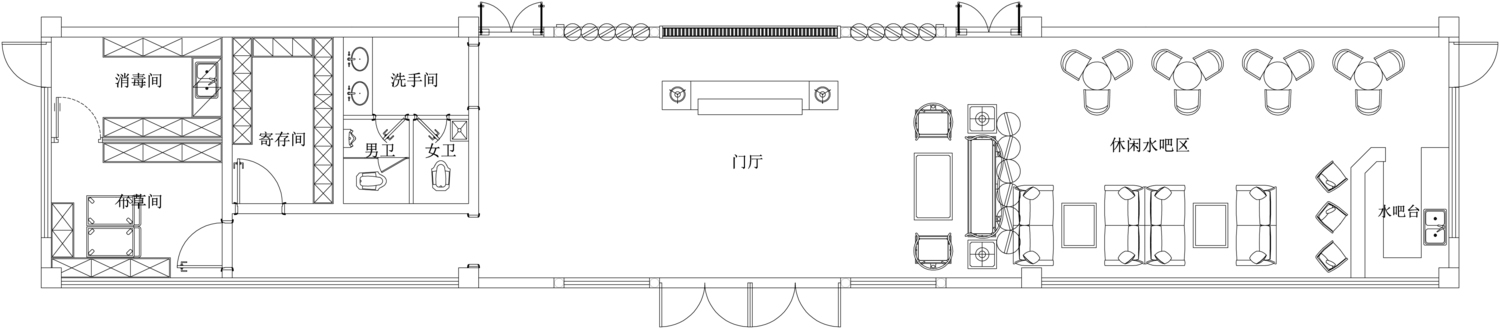 厵村民宿CG02接待大厅装修(图1)